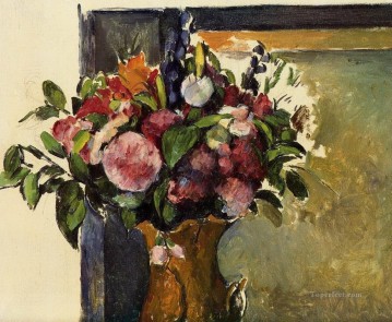 Flores Painting - Flores en un jarrón Paul Cezanne